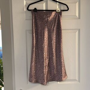 Purple polka dot skirt